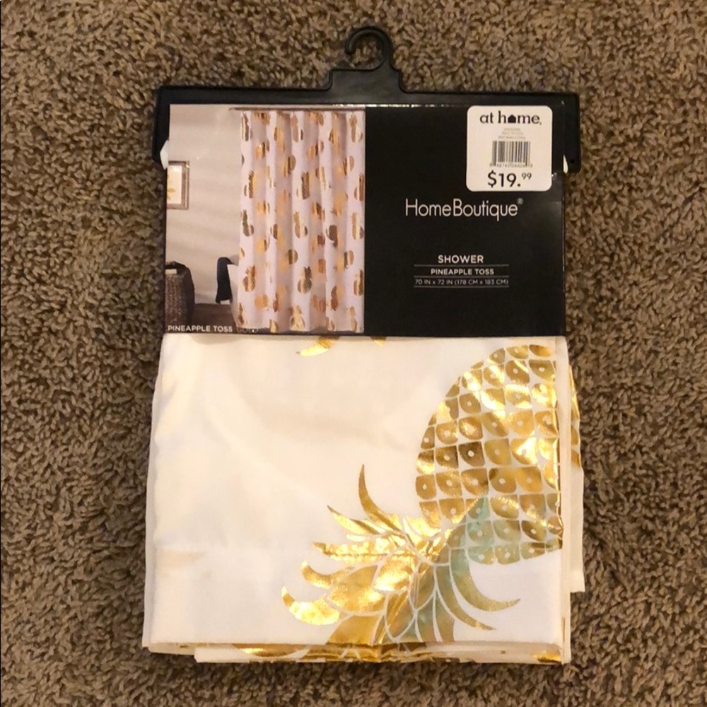 Pineapple shower curtain